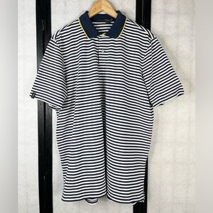 RLX Ralph Lauren Black and White Striped Polo. XL